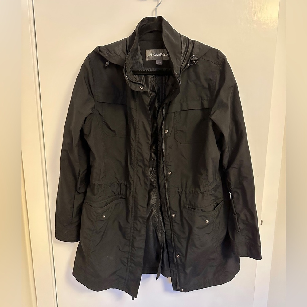 Eddie Bauer Black Windbreaker Jacket